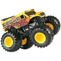 Monster Jam 2025 1:64 Classroom Crusher School Bus rear detail decorative and authentic.