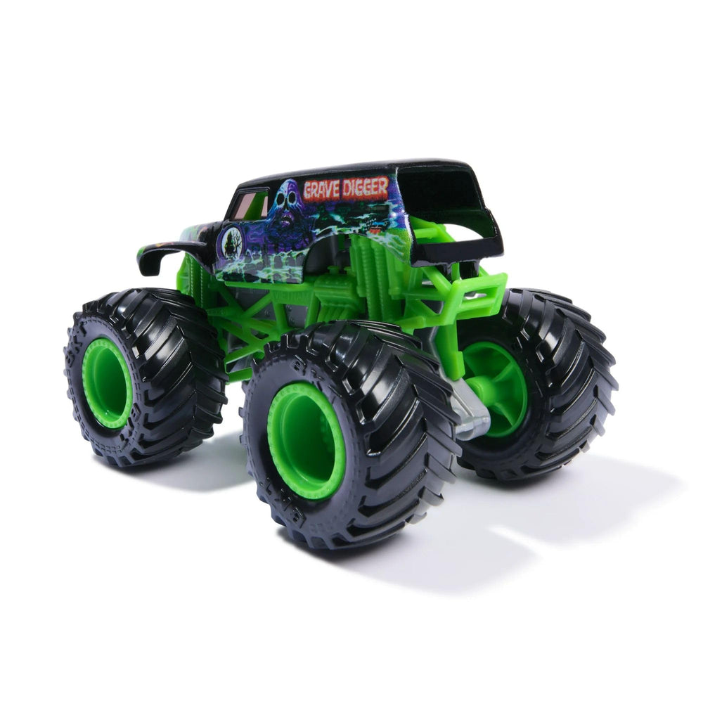 Monster Jam Grave Digger 1:64 diecast packaging highlighting collector-friendly presentation