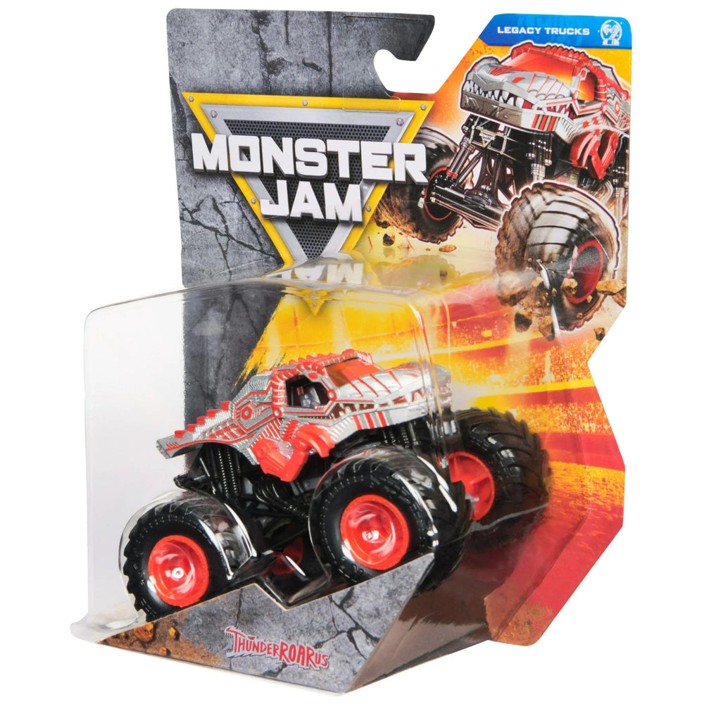 Monster Jam 2025 official 1:64 display-ready packaging supports gifting and collection.