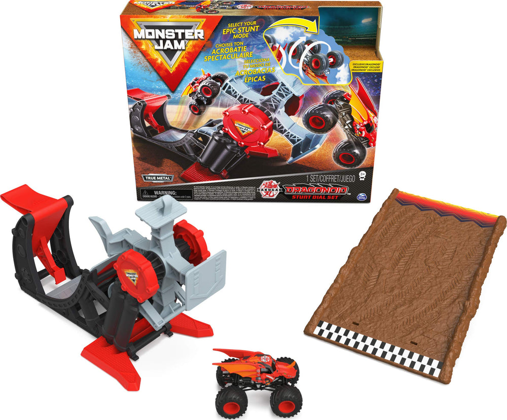 Monster Jam Bakugan Dragonoid stunt dial truck ready for action-packed stunts