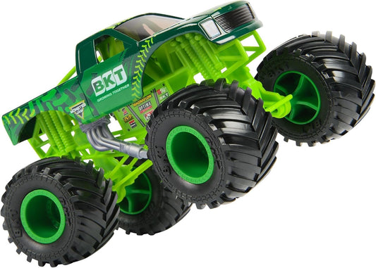 Monster Jam BKT truck green 1:24 side view for imaginative battles