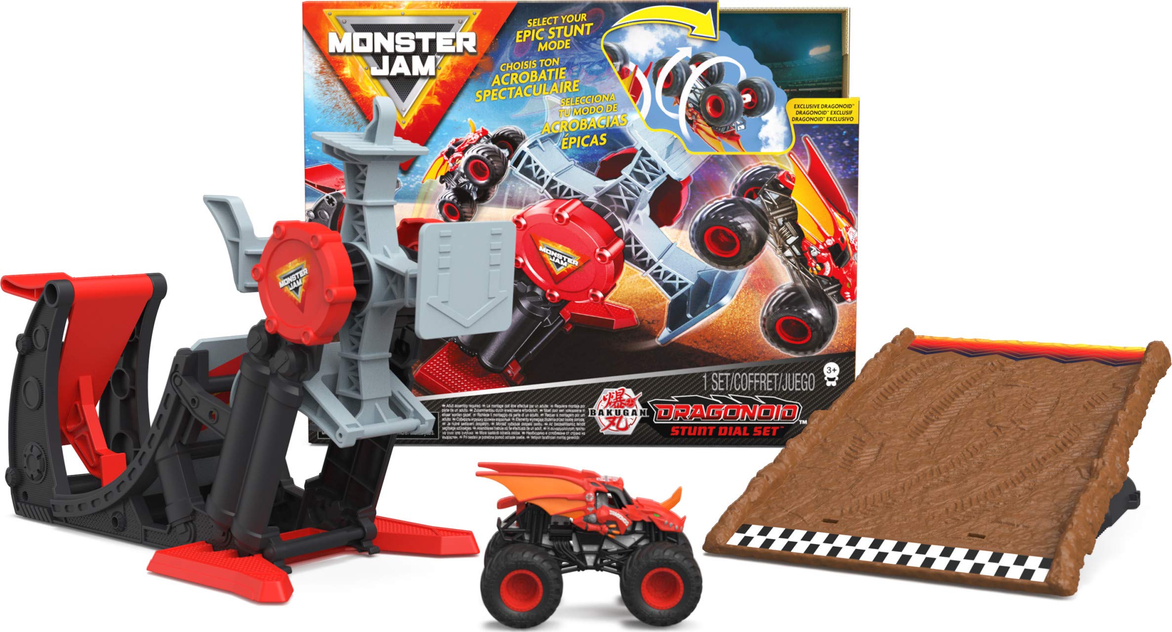Monster Jam Dragonoid black chassis die-cast truck with glossy finish