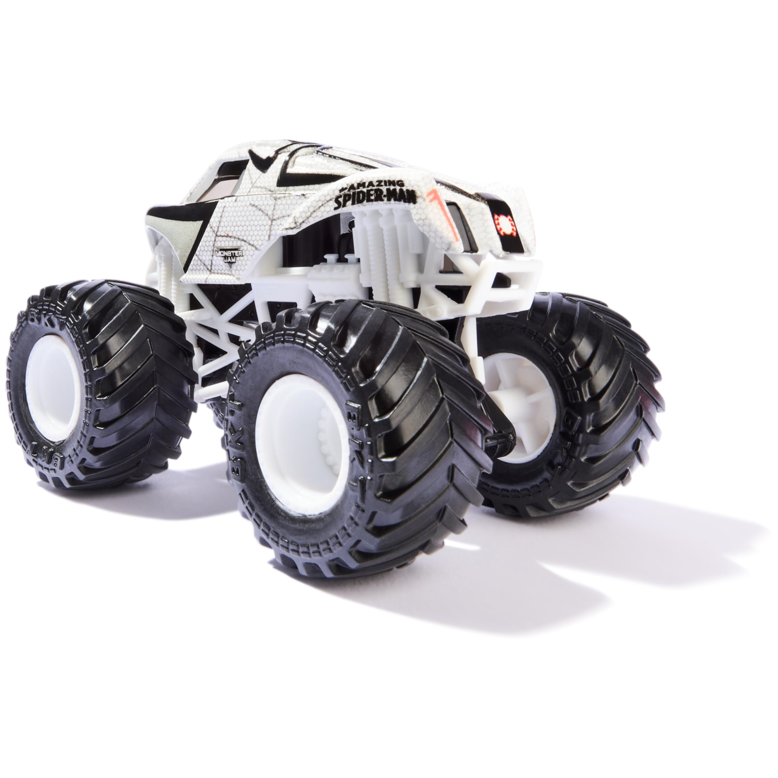 Monster Jam Black Panther truck with dynamic detailing for hero-inspired fun.