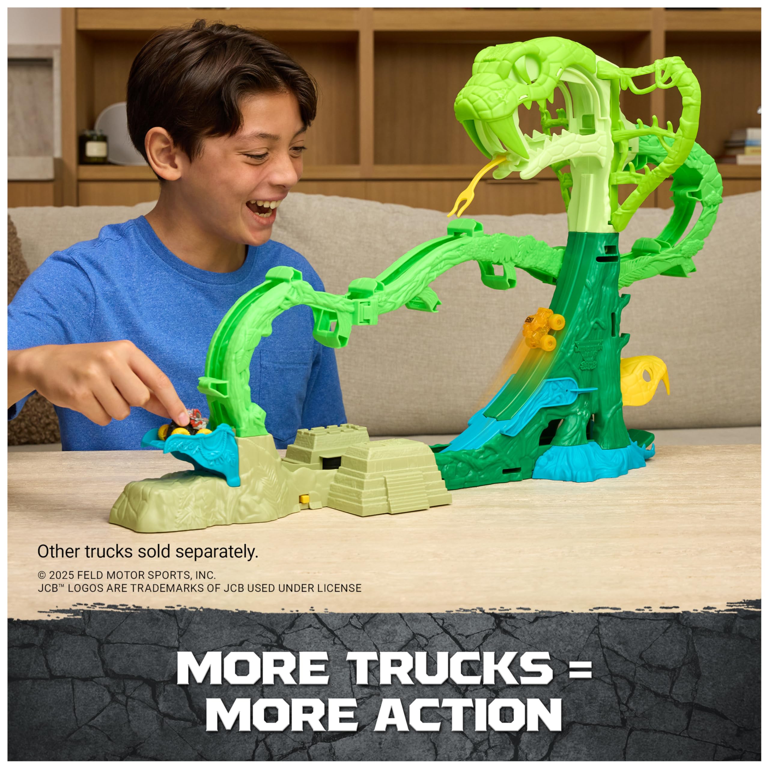 Left base support stabilizes the playset setup