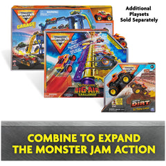 Collectible Monster Jam trucks pair with Grave Digger and El Toro Loco.