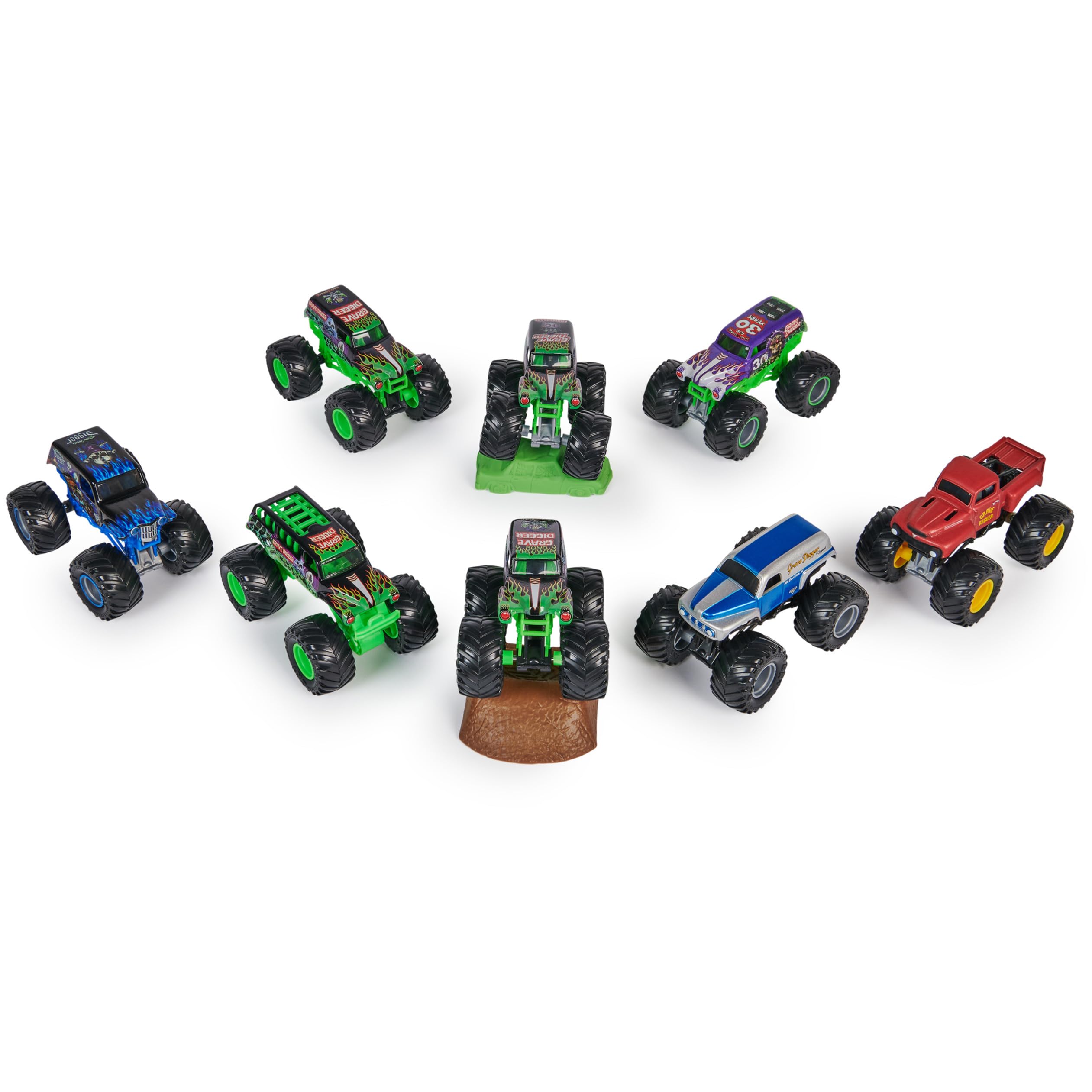 Expand your Monster Jam collection with Grave Digger and other trucks to race.