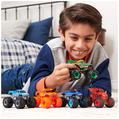 Monster Jam crushed car accessory enhances jump concepts and obstacle play.