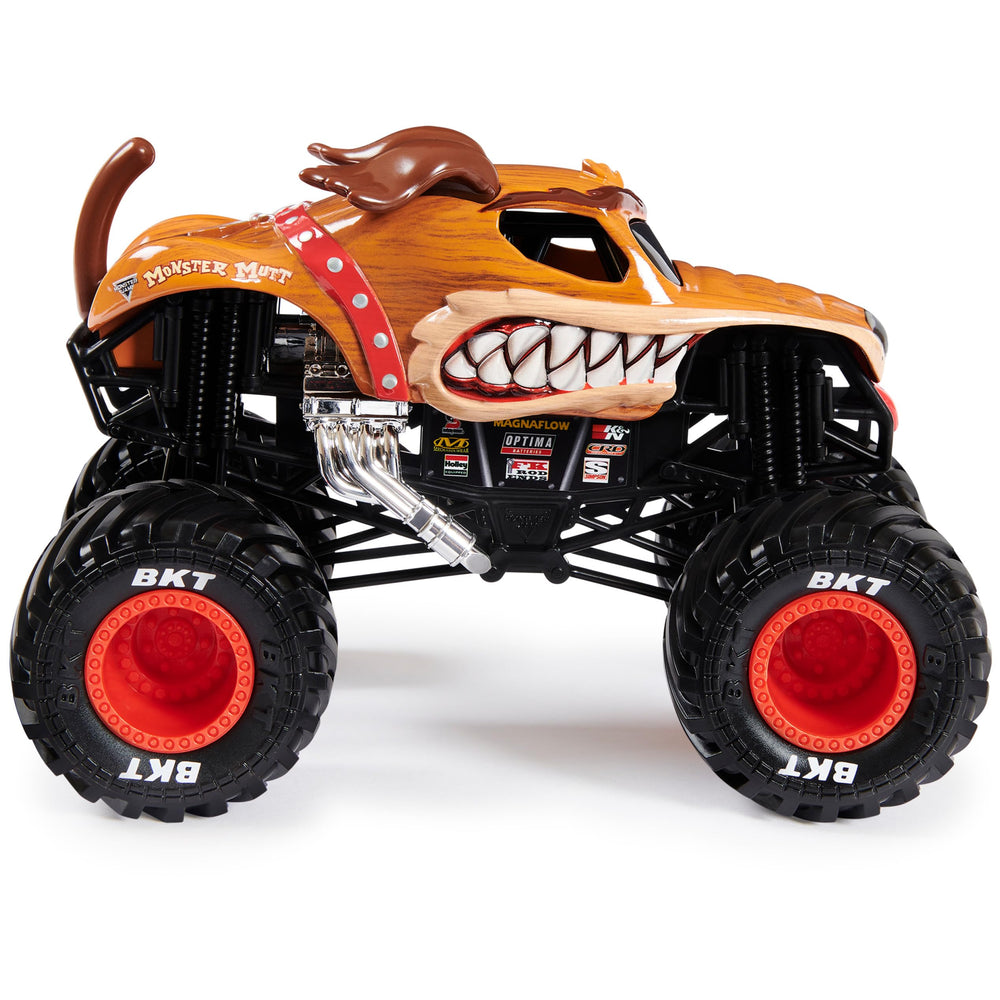 Monster Jam detailed graphics on the body enhance realism and display appeal.