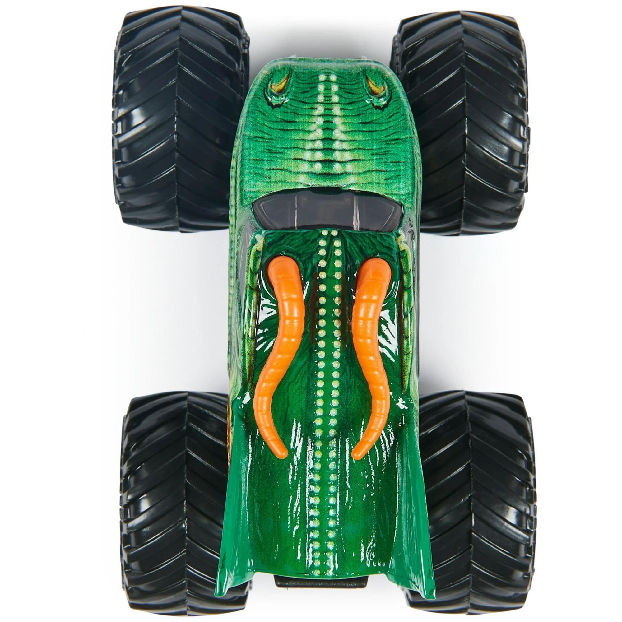 Monster Jam Dragon packaging includes a QR poster download for collectors.