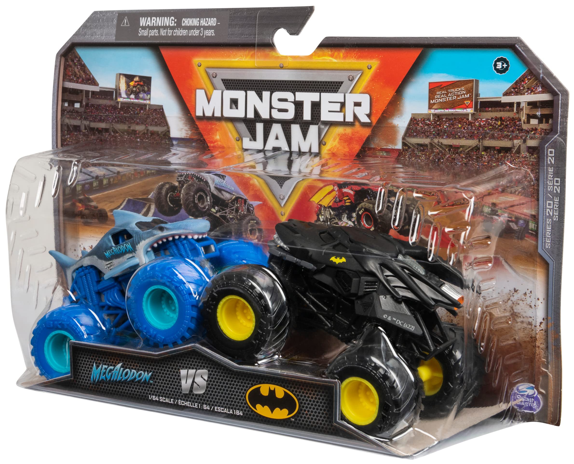 Monster Jam driver molded-in-seat adds realism during pretend races.