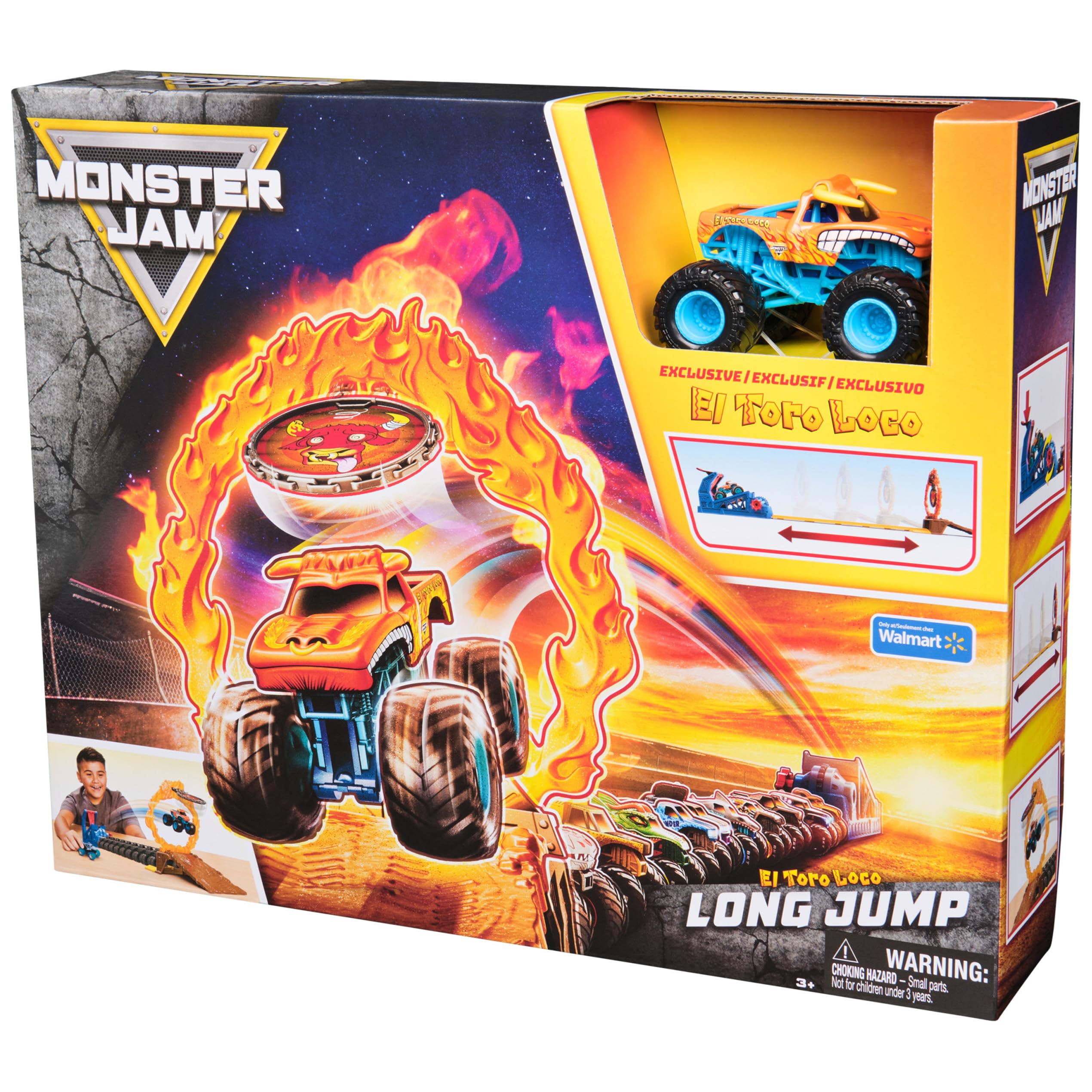Monster Jam durable materials ensure lasting play after impulsive jumps.