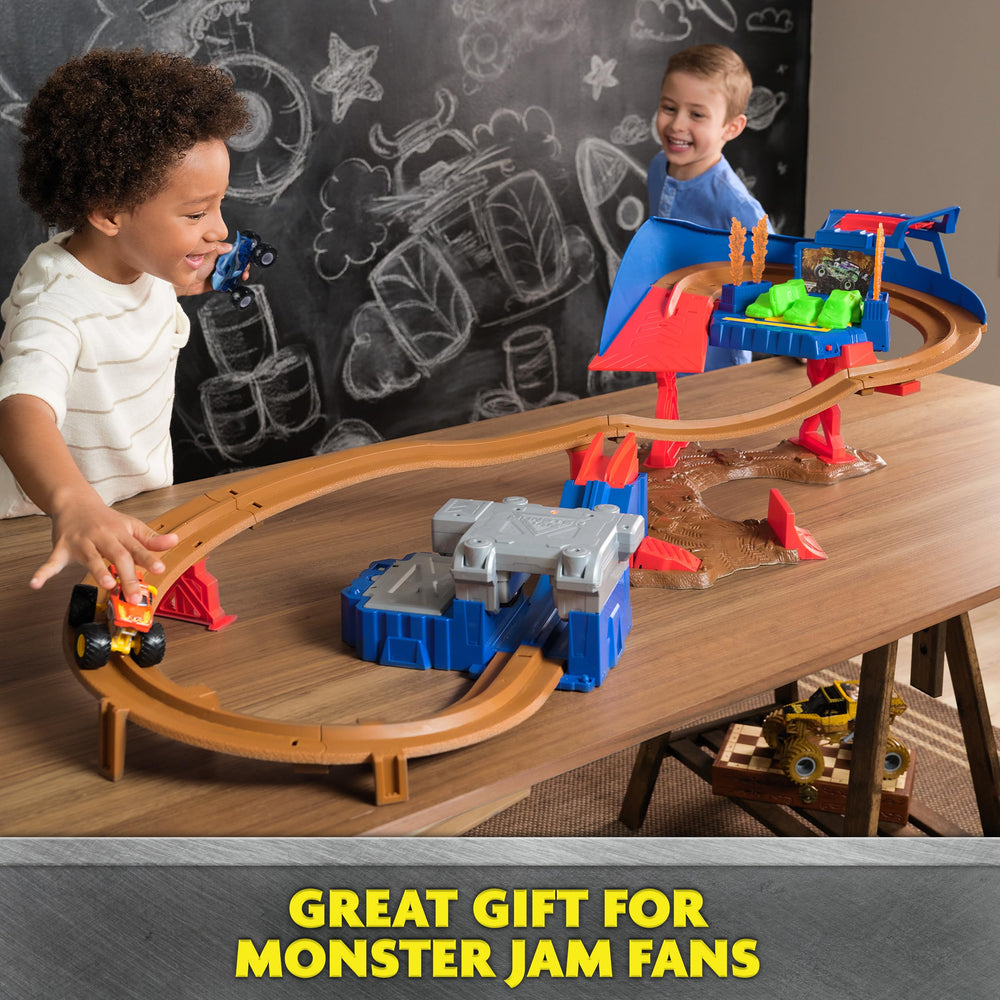 Eight-loop track from Monster Jam delivers dynamic, continuous racing action.