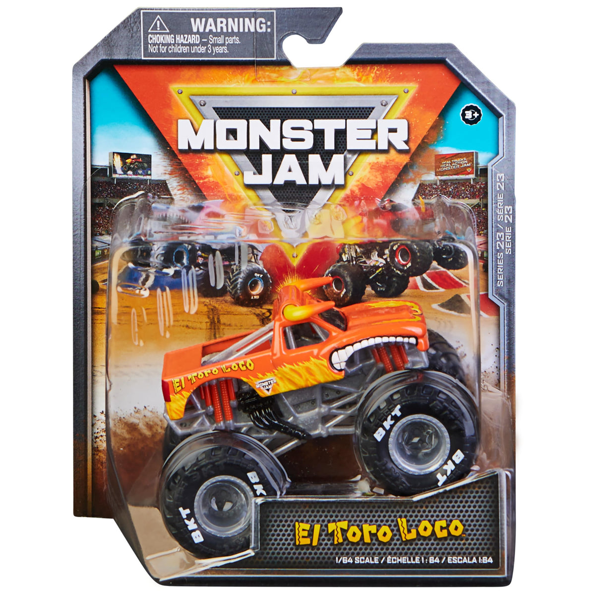 Monster Jam El Toro Loco 1:64 die-cast truck with bold graphics for realistic play