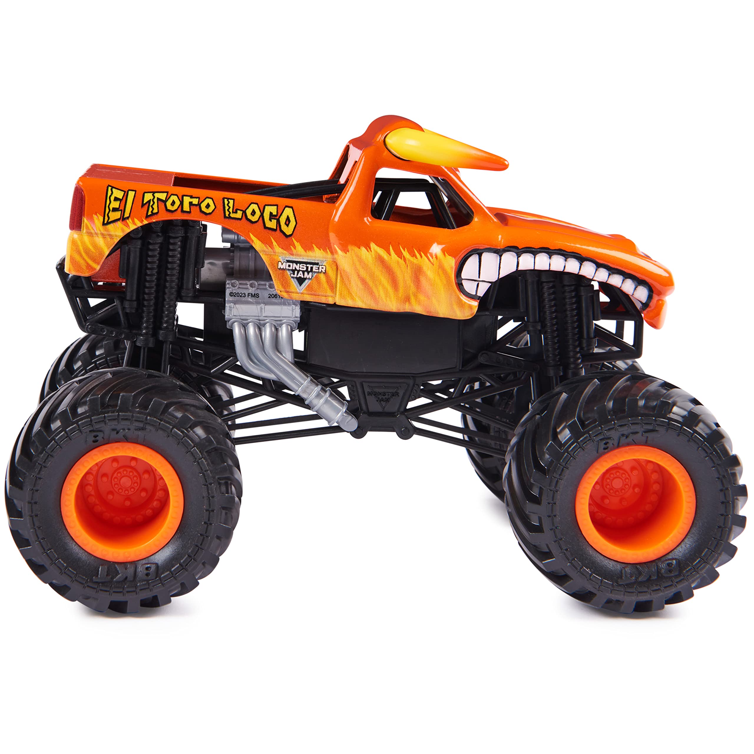 Rubber BKT tires on El Toro Loco for better traction during play.