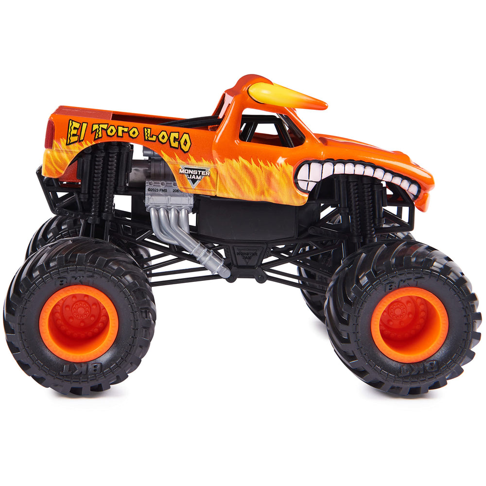 Rubber BKT tires on El Toro Loco for better traction during play.