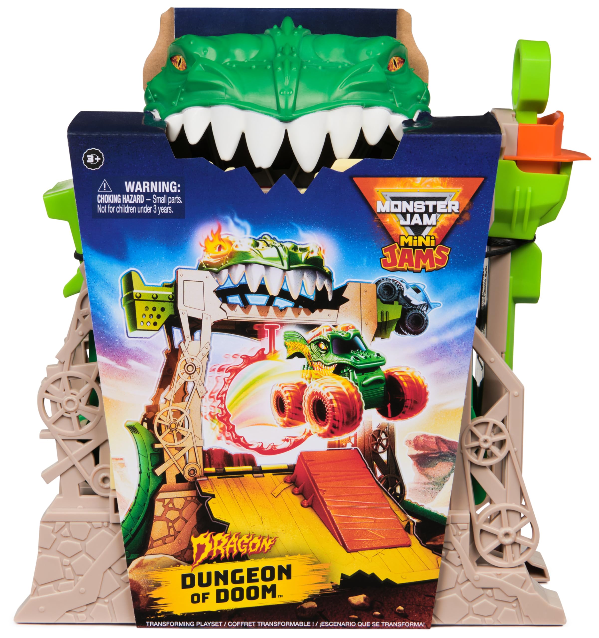 Exclusive Mini Jams Dragon Truck 1:87 scale close-up highlighting detailed decals.