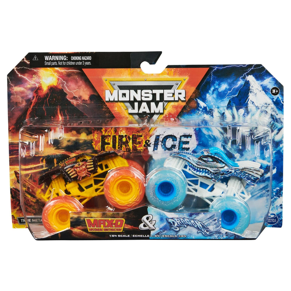 Monster Jam Fire & Ice Grave Digger truck for bold display.