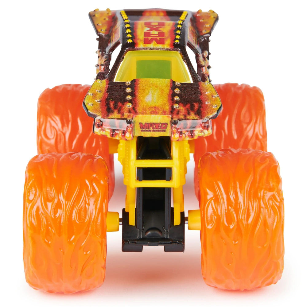 Monster Jam Fire & Ice display-ready trucks with premium branding.