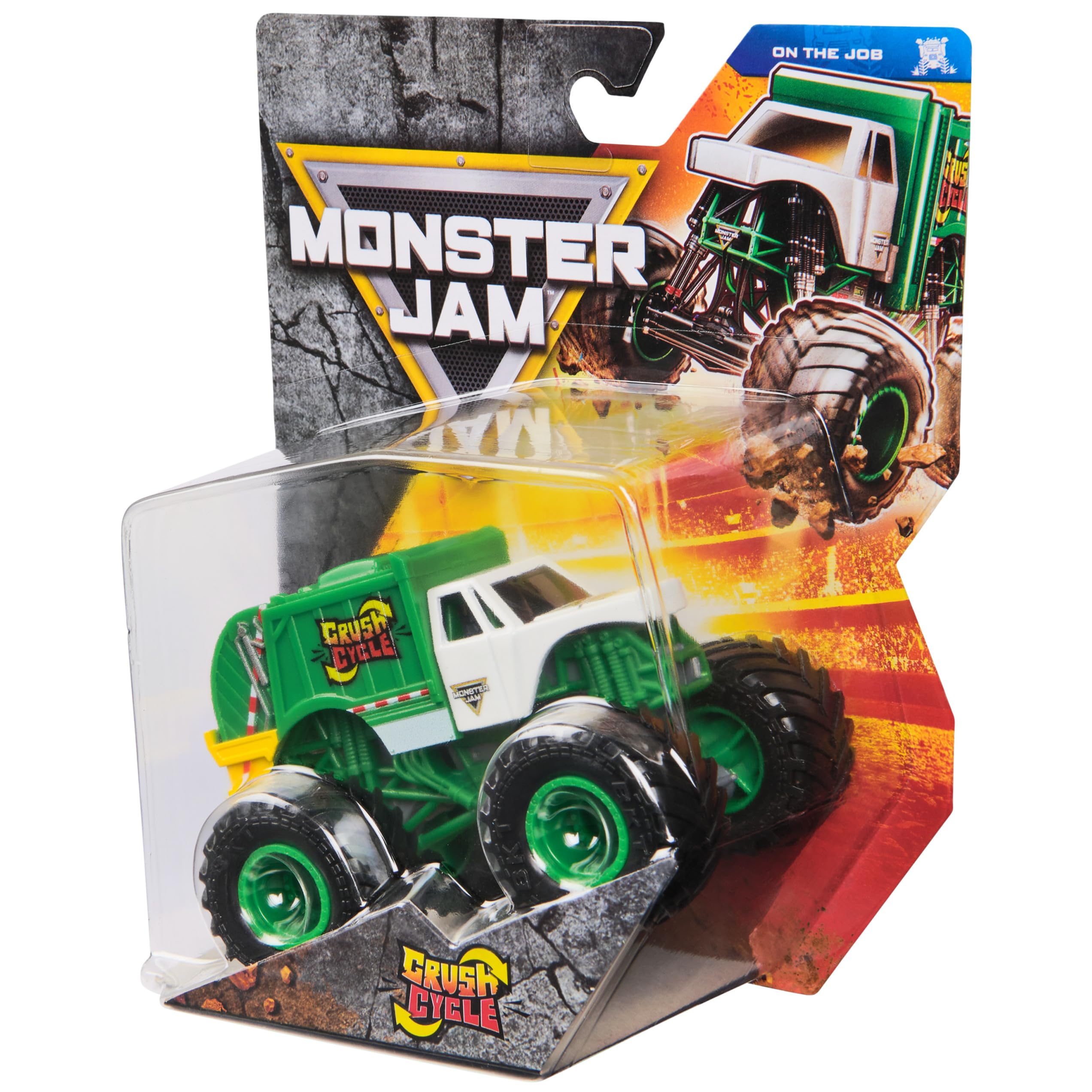 Monster Jam performance play with stunts and jumps like live shows