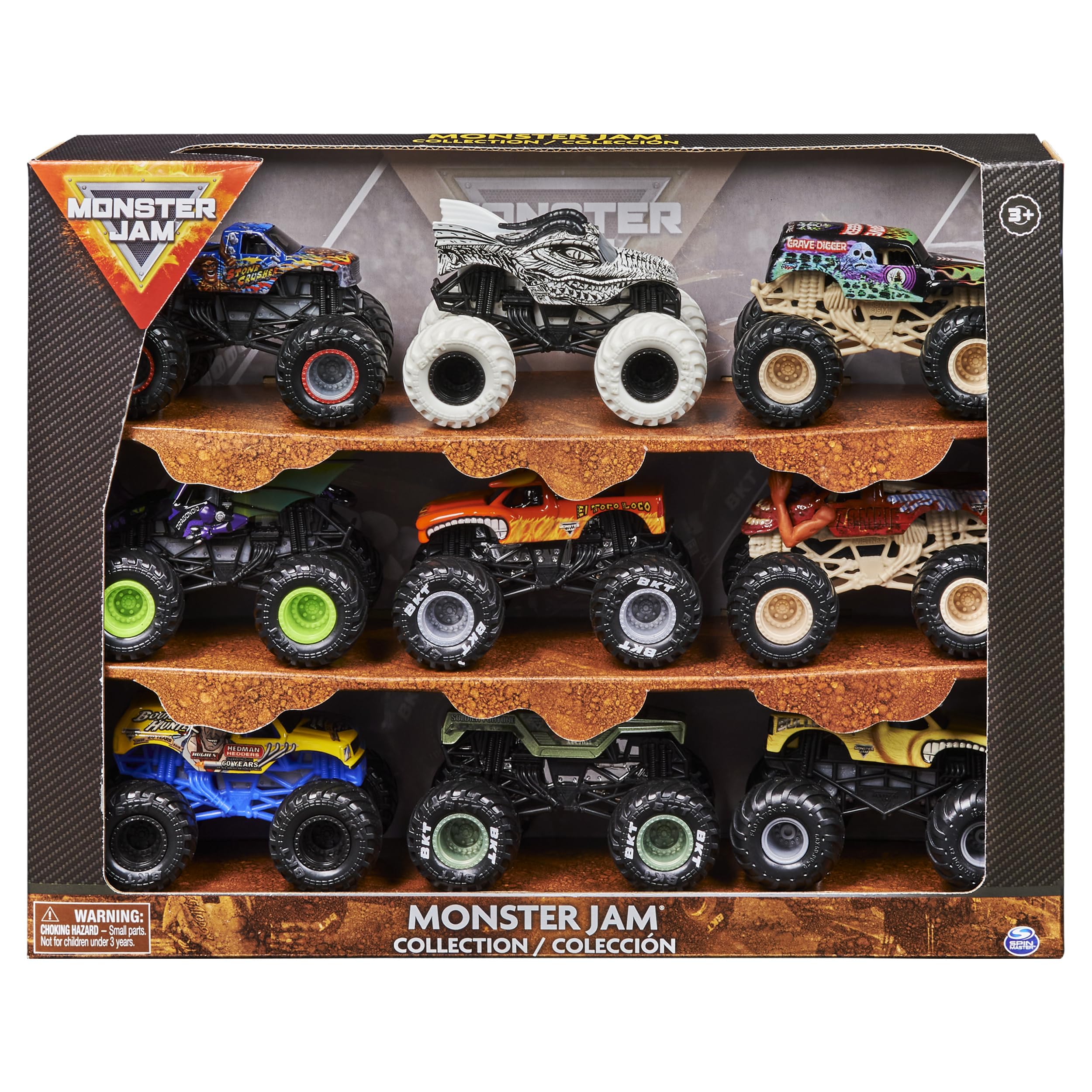 Monster Jam Grave Digger 1:64 truck with authentic details and working wheels for action play