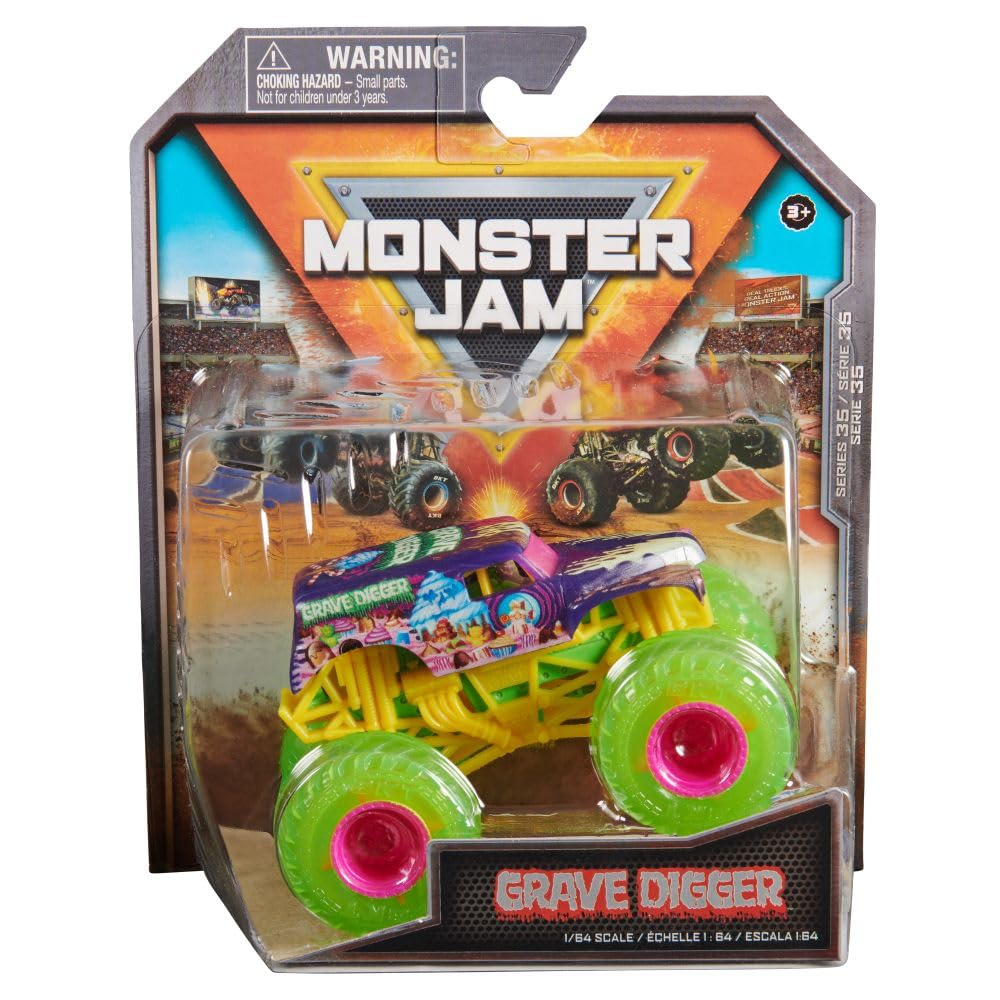 Monster Jam Grave Digger 1:64-scale diecast truck for display or play