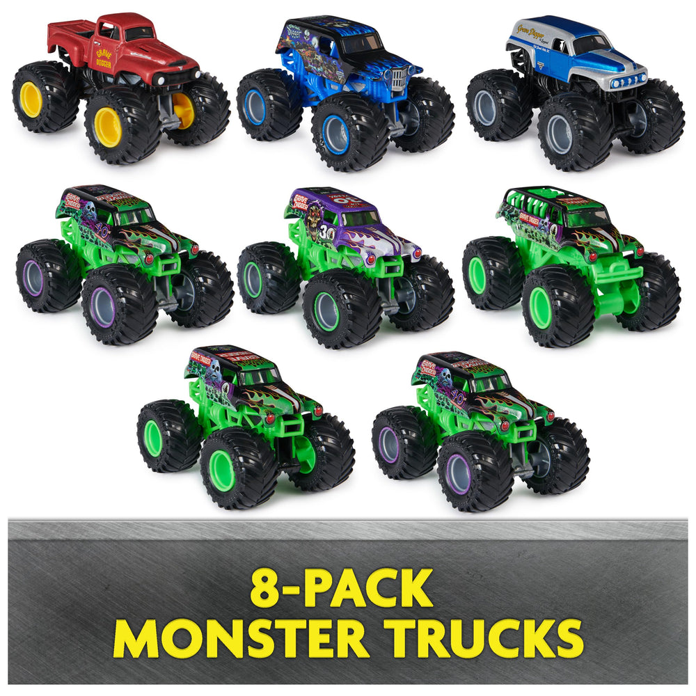 Grave Digger 40th Anniversary ramp included for at-home action play.