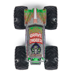 Grave Digger side view showing compact 1:64 scale for display and play