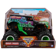 Monster Jam Grave Digger 1:24 scale truck with authentic graphics and die-cast detail.
