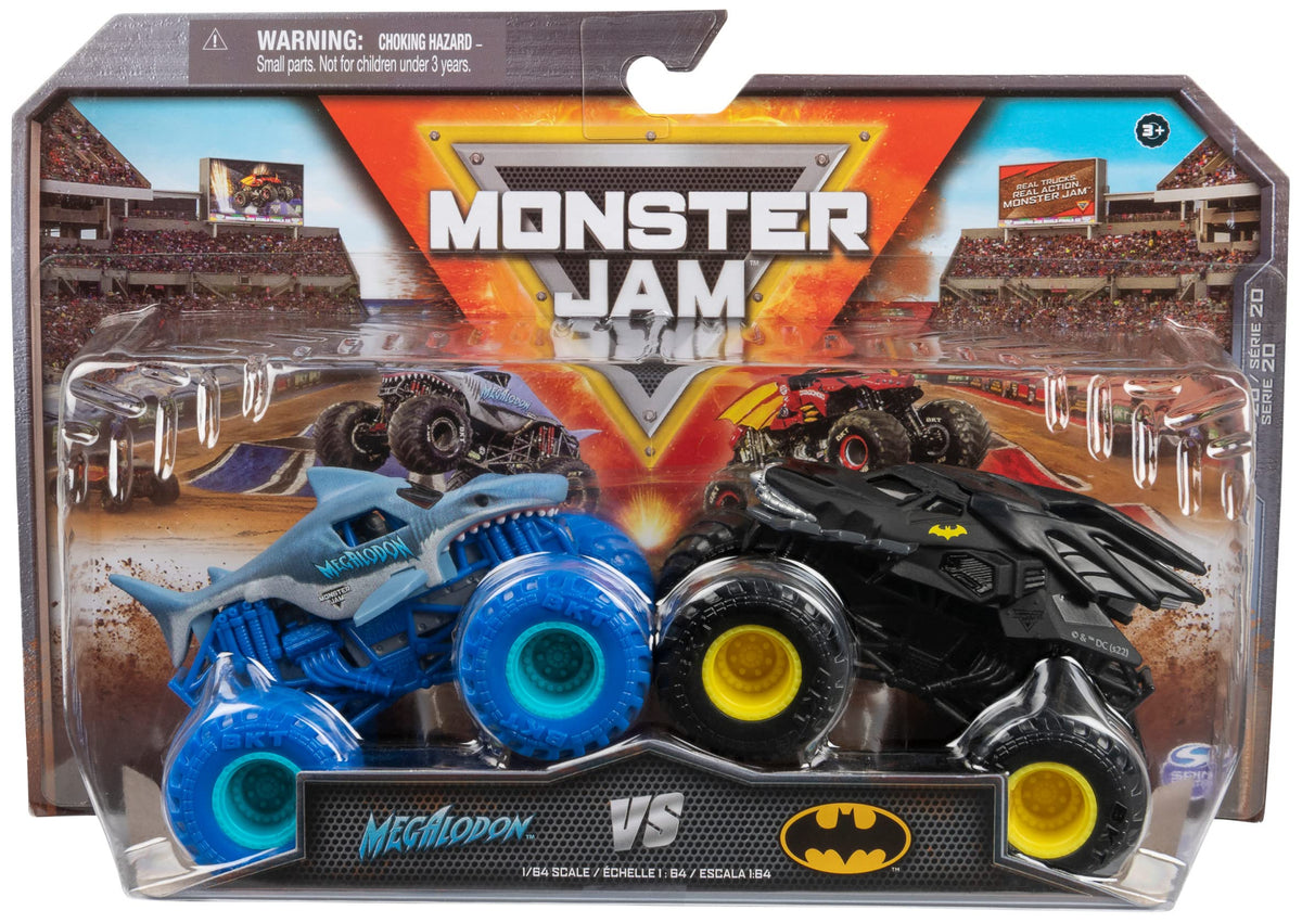 Monster Jam Grave Digger vs Higher Education 1:64 trucks for epic home showdowns.