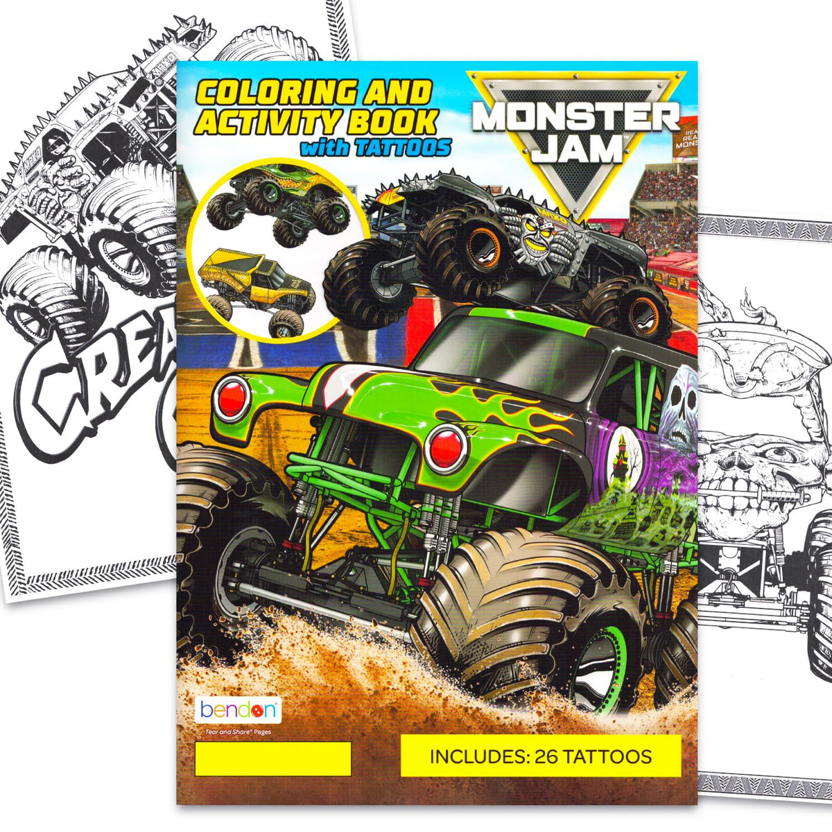Monster Jam Gravedigger coloring page for kids, boosts creativity and concentration.