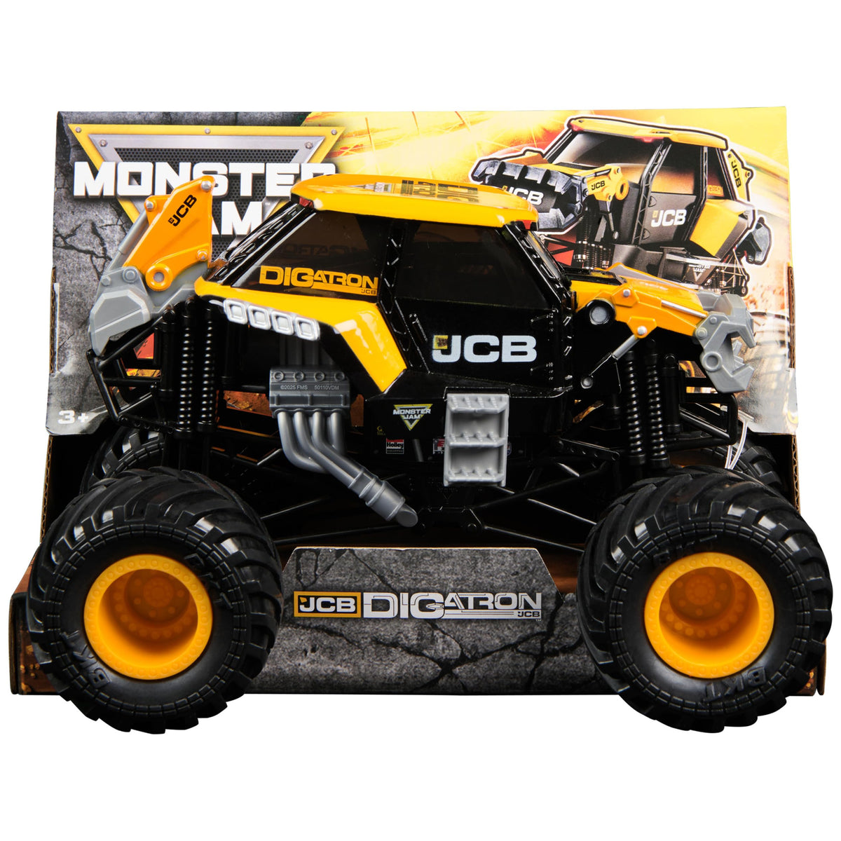 Monster Jam JCB DIGATRON 1:24 scale die-cast truck for display and play