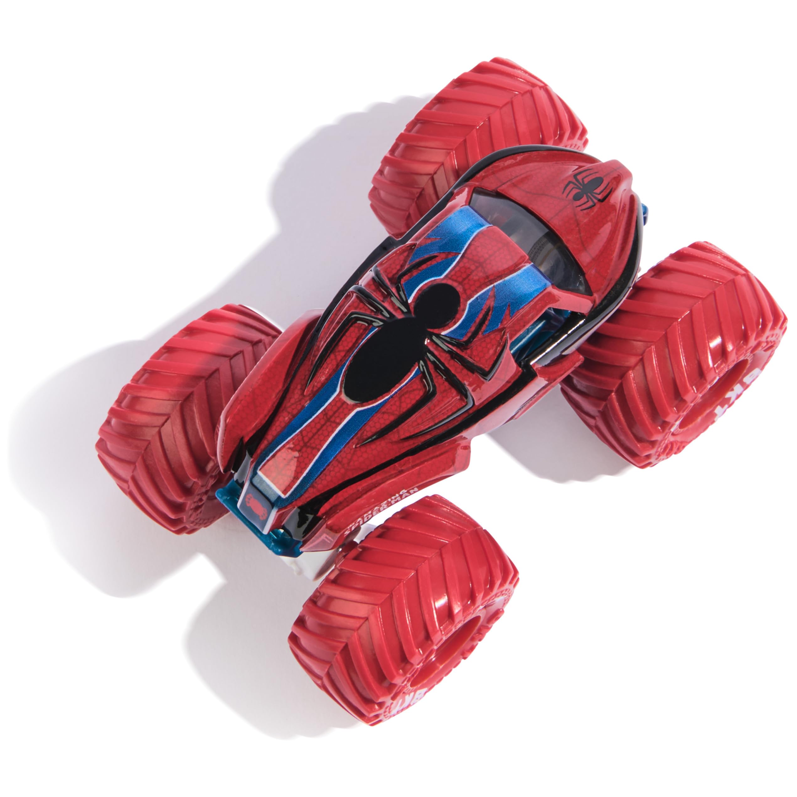 Two Marvel Monster Jam trucks per set for dramatic showdowns.
