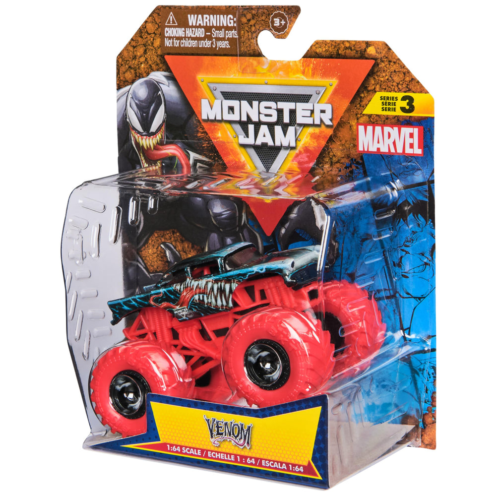Monster Jam Marvel hero trucks 1:64 scale, detailed artwork for collection and display