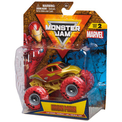 Monster Jam Marvel Iron Man truck boxed, ideal for gifting and unboxing excitement
