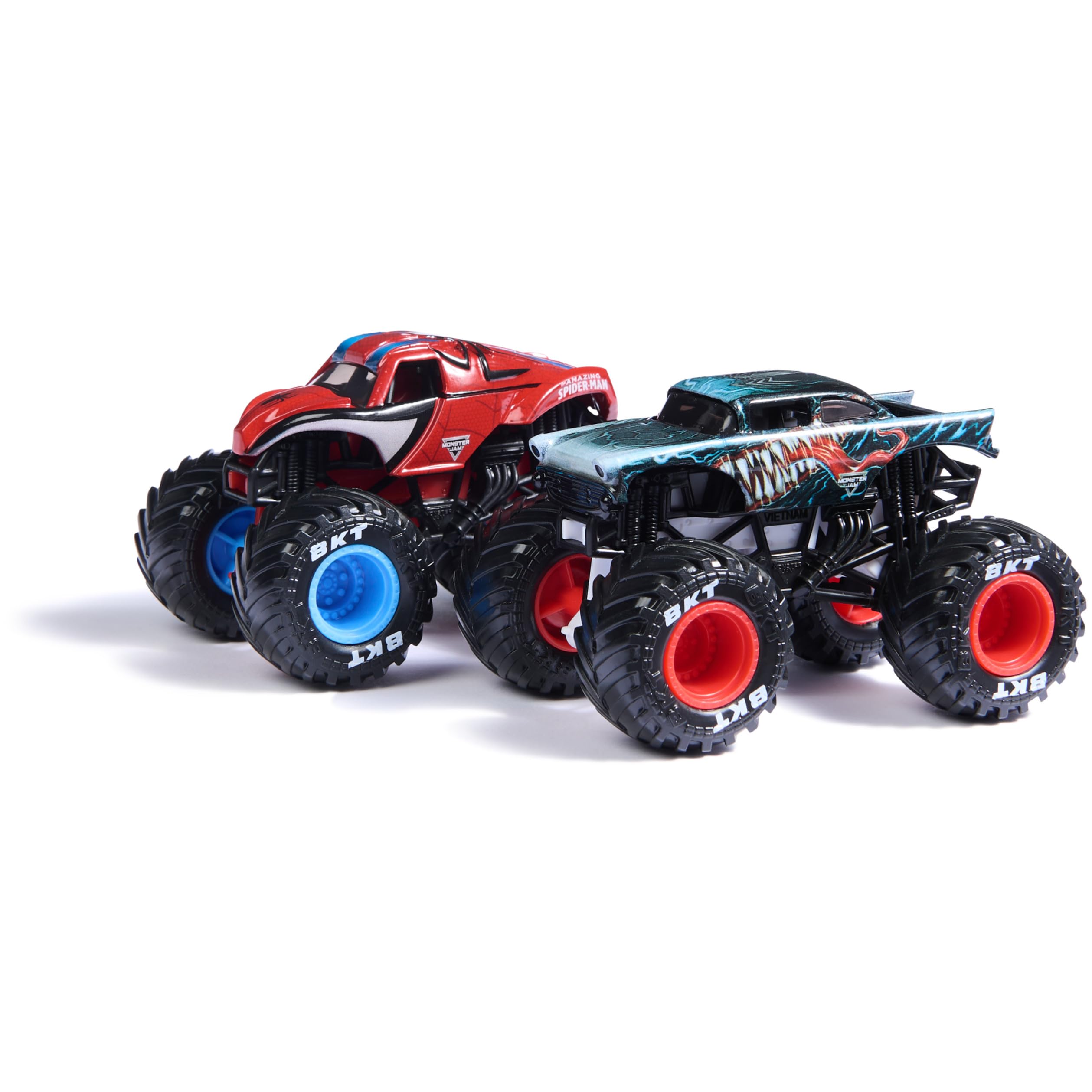 Monster Jam Marvel Iron Man vs War Machine 1:64 die-cast trucks ideal for high-energy races