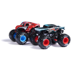Monster Jam Marvel Iron Man vs War Machine 1:64 die-cast trucks ideal for high-energy races