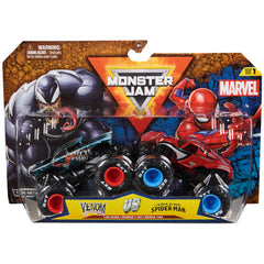 Monster Jam Marvel Spider-Man vs Venom 1:64 die-cast trucks ready for action battles