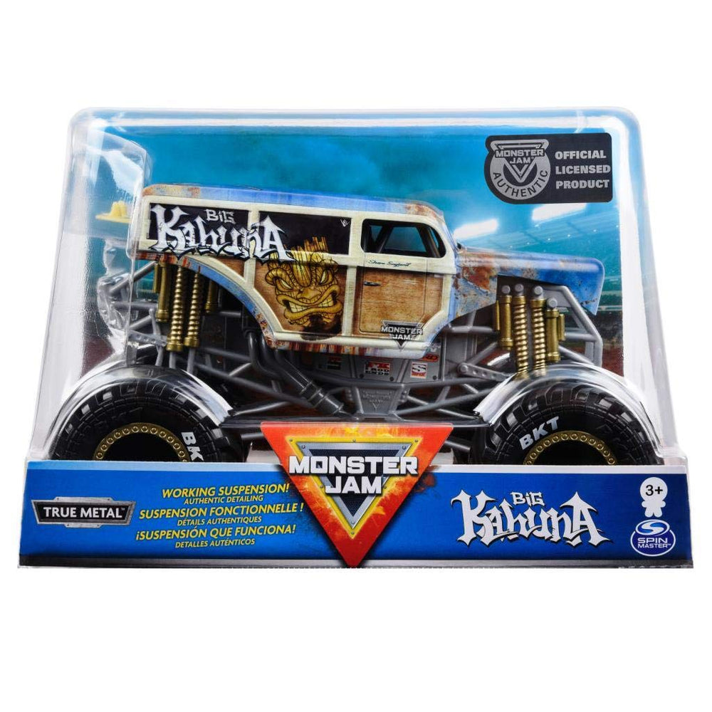 Monster Jam Max-D 1:24 truck front view with authentic graphics and bold styling