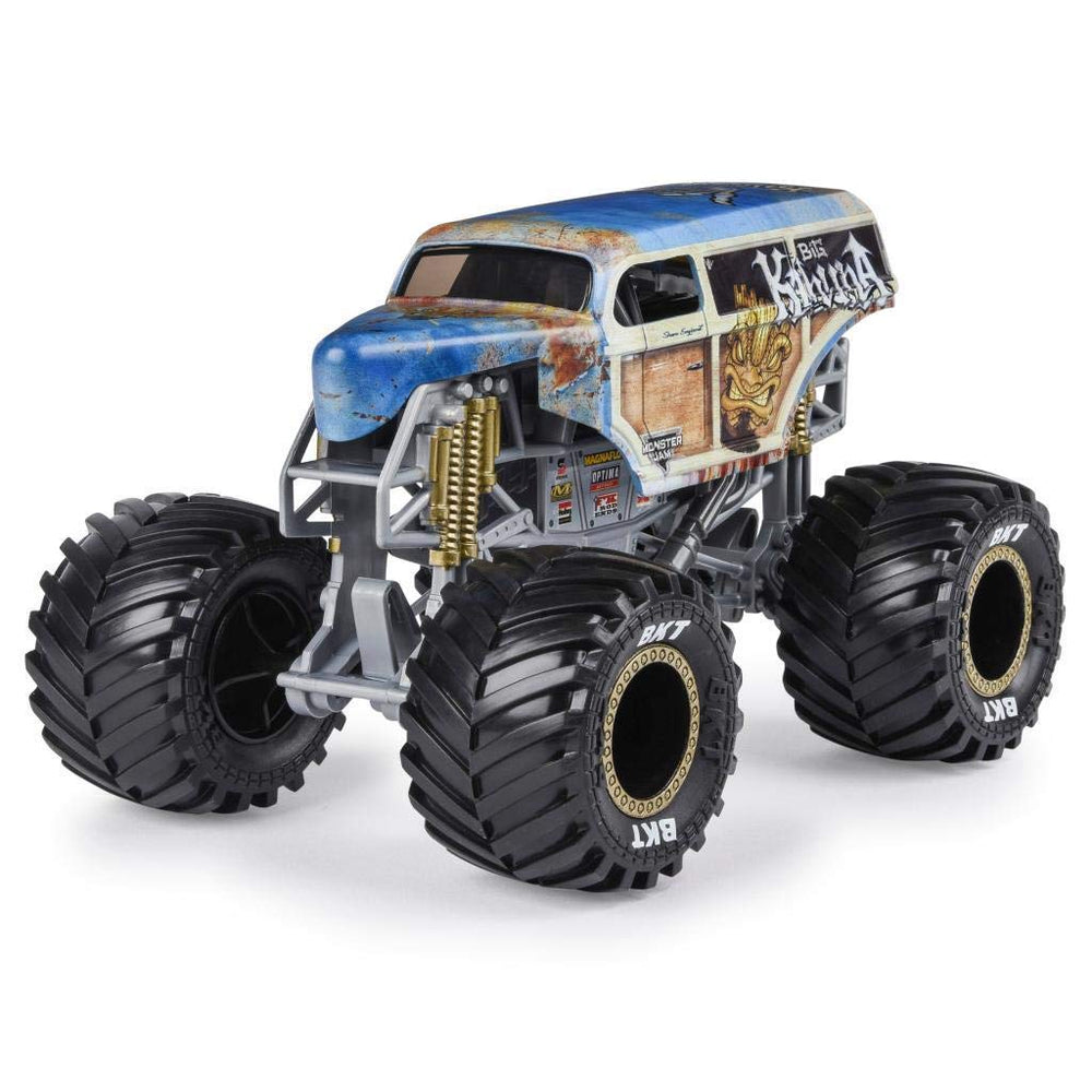 Monster Jam Max-D 1:24 truck side profile highlighting detailed graphics for display