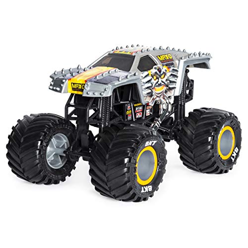 Monster Jam Max D side view shows vivid graphics and durable construction.