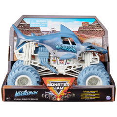 Monster Jam Megalodon 1:24 die-cast truck showcases official details for collectors and young fans.
