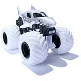 Monster Jam Megalodon Arctic Edition 1:64 scale with translucent white tires for icy arenas.