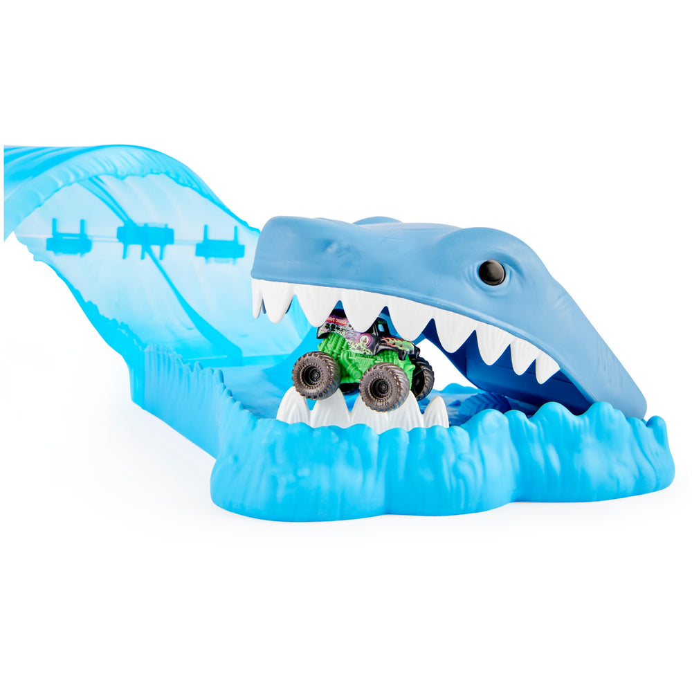 Monster Jam Megalodon wave piece creates exciting curves for dynamic stunts