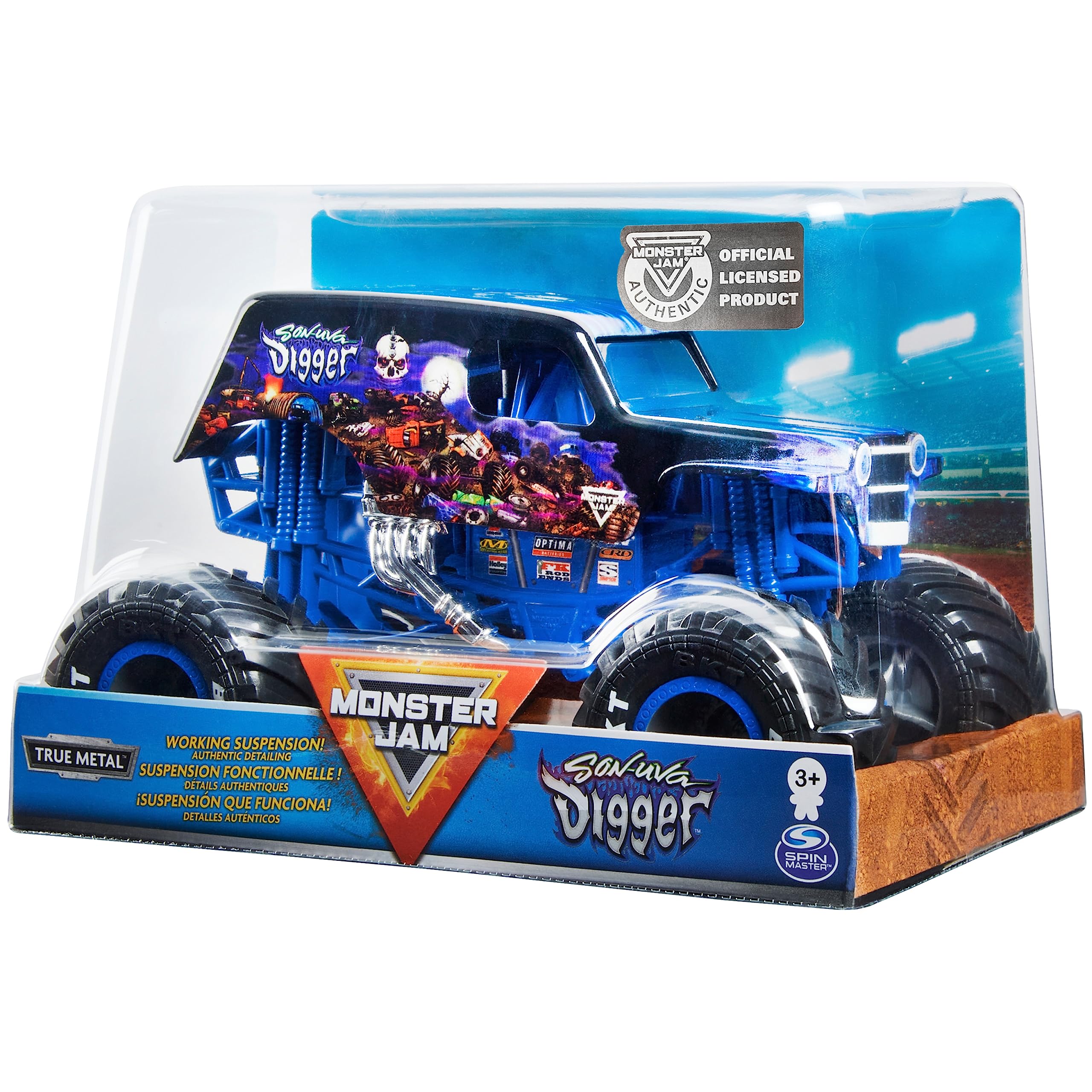 Monster Jam MNJ VHC 1to24 Son Uva Digger GML close-up reveals textures