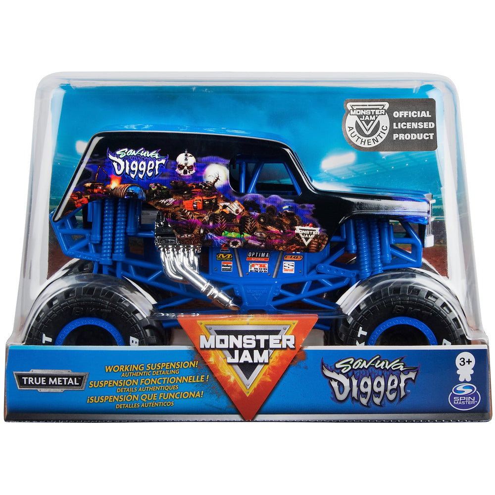 Monster Jam MNJ VHC 1to24 Son Uva Digger GML front view for display