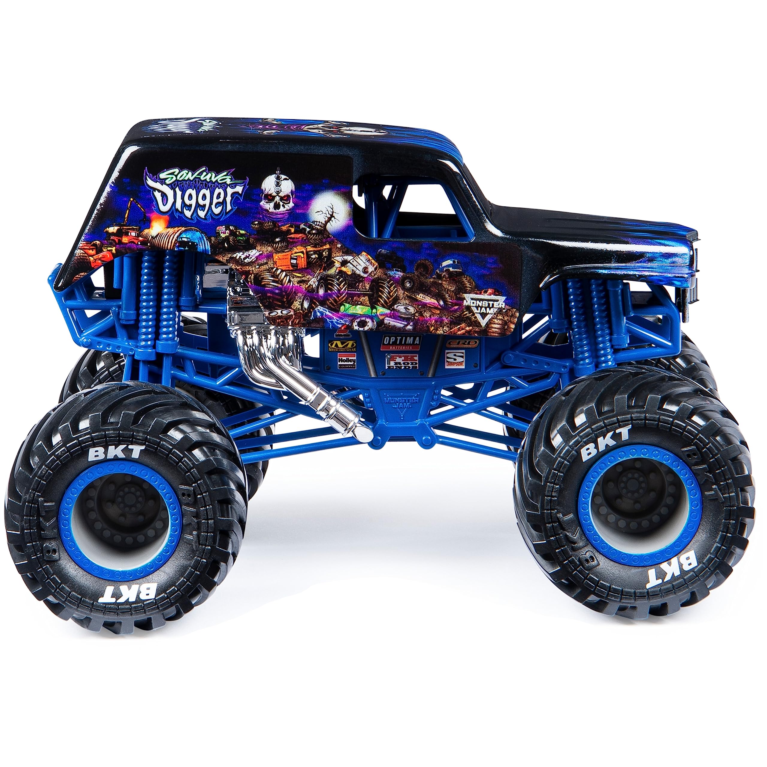 Monster Jam MNJ VHC 1to24 Son Uva Digger GML side view highlights detailing