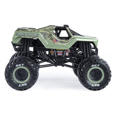 Monster Jam MNJ VHC with official BKT tires for improved traction during jumps.