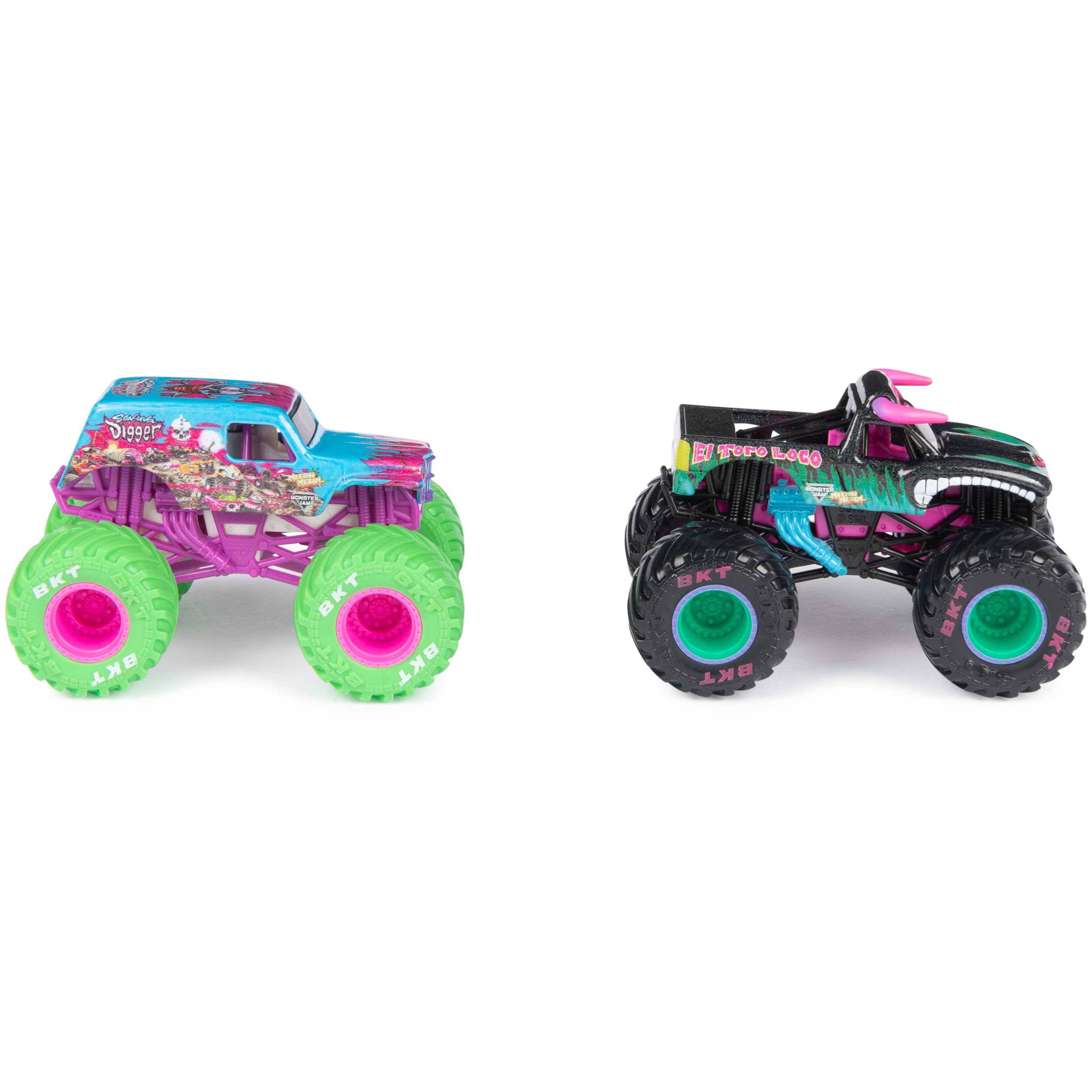 Monster Jam Nitro Neon stunt action in motion for kids playtime