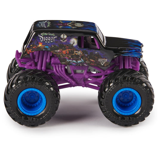 Monster Jam official BKT tires and detailed graphics offer an authentic replica look.