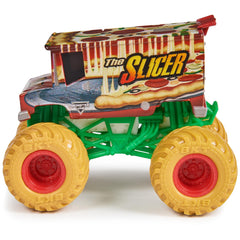 Official BKT tires on the Monster Jam truck enhance realism.